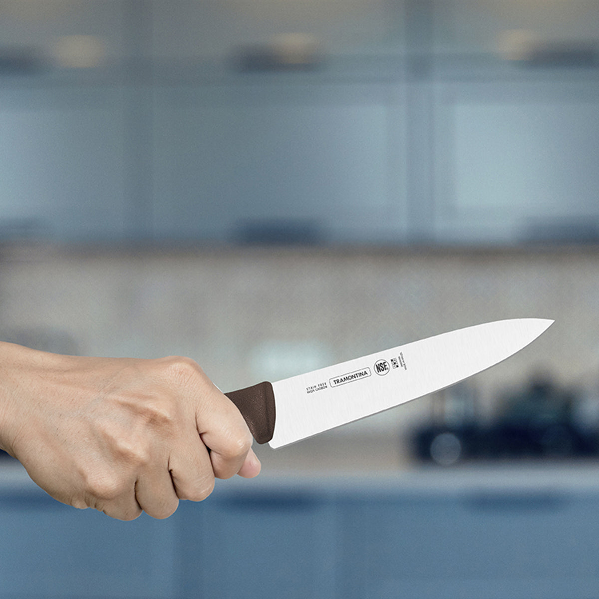 Cuchillo Chef de 10 Pulgadas con Mango Color Café